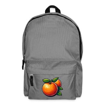 Bright cartoon oranges - Backpack - elephant grey - Front