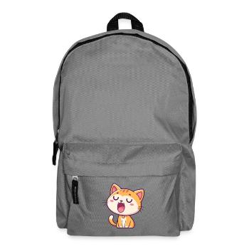 Cute Kitten Smiling - Backpack - elephant grey - Front