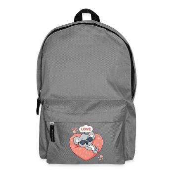 Koala-Liebe, auf Pink Heart zu liegen - Rucksack - Mittelgrau - Vorne