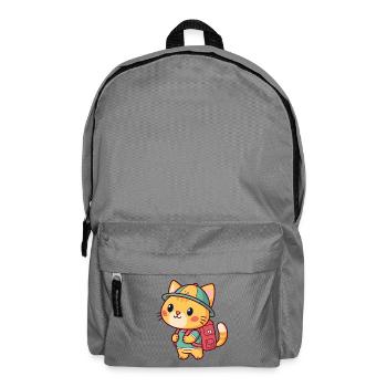 Explorer cat with backpack - Backpack - elephant grey - Front