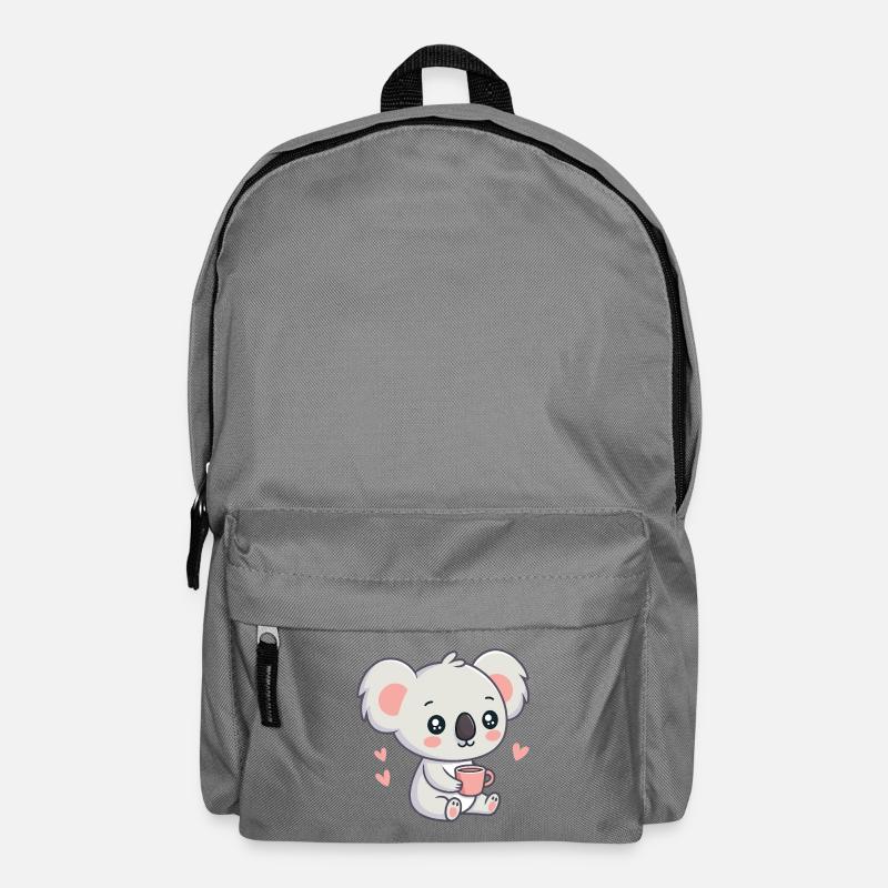 Koala Heart and Coffee Sweetness - Backpack - elephant grey