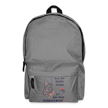 du bist mein Sonnenschein  - Rucksack - Mittelgrau - Vorne