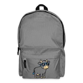 Cool Cow Sunglasses Casual Vector - Backpack - elephant grey - Front