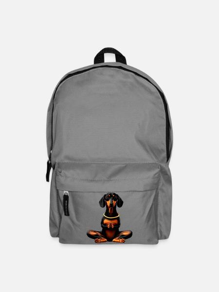 Yoga Dackel - Rucksack - Mittelgrau