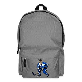 Esel Eishockeyspieler - Backpack - elephant grey - Front