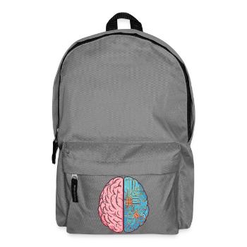 L’intelligence humaine rencontre l’IA – Brain Tech Design - Sac à dos - gris éléphant - Devant