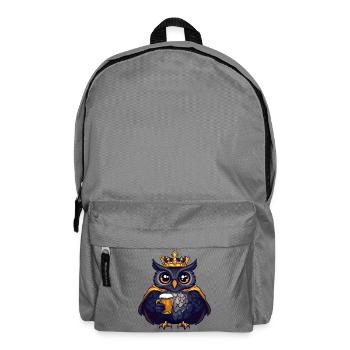 Owl Beer King - Backpack - elephant grey - Front