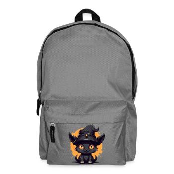 Witch cat in Halloween look - cat - Backpack - elephant grey - Front