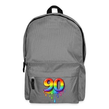 90 Rainbow Retro Number - Backpack - elephant grey - Front