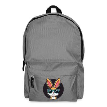Lapin solaire en lunettes bleues - Sac à dos - gris éléphant - Devant