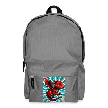 Drache - Rucksack - Mittelgrau - Vorne