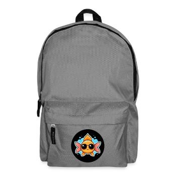 Eulenfisch und Brille - Rucksack - Mittelgrau - Vorne