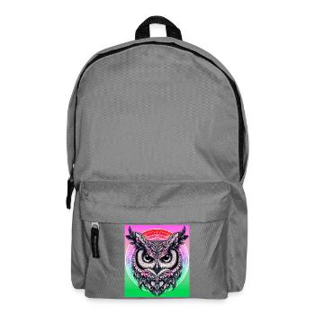 owl - Backpack - elephant grey - Front