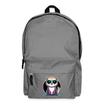 Furet Kawaii Néon Cool - Sac à dos - gris éléphant - Devant