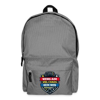 Wenig Aim Viel Chaos Kein Win - Rucksack - Mittelgrau - Vorne