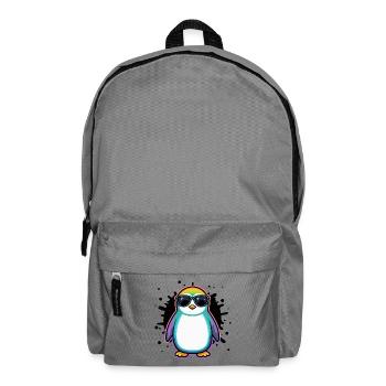 Penguin Rainbow Glasses - Backpack - elephant grey - Front