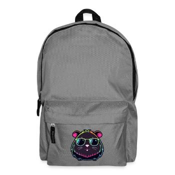 Hamster-Neon-Sonnenbrille - Rucksack - Mittelgrau - Vorne