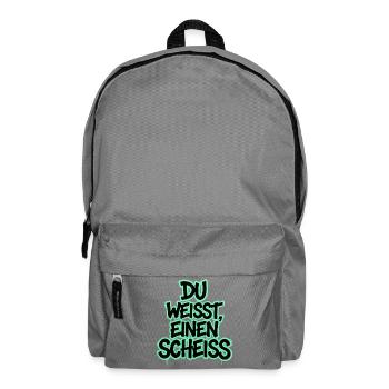 Du weißt, einen Scheiß Graffiti - Rucksack - Mittelgrau - Vorne