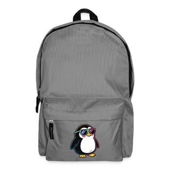Penguin Rainbow Glasses - Backpack - elephant grey - Front