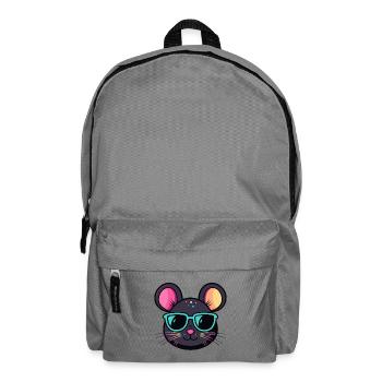 Mouse Chic türkisfarbene Gläser - Rucksack - Mittelgrau - Vorne
