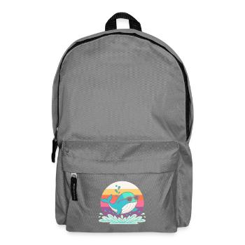 Whale Surf Retro Rainbow - Rucksack - Mittelgrau - Vorne
