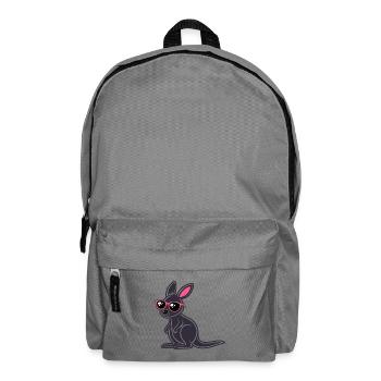 Dark Kangaroo Pink Glasses - Backpack - elephant grey - Front