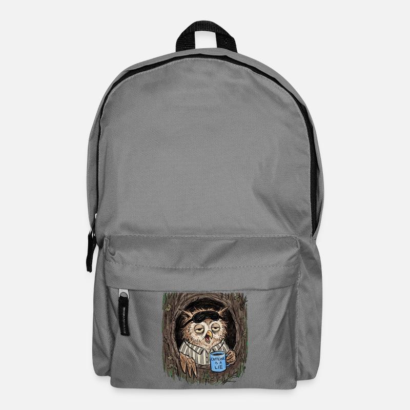 Caffeine is a Lie Eule Kaffee - Rucksack - Mittelgrau