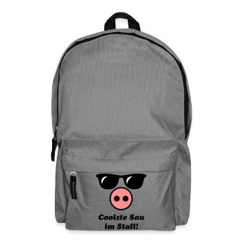 Coolste Sau Im Stall! (Cool) - Rucksack - Mittelgrau - Vorne