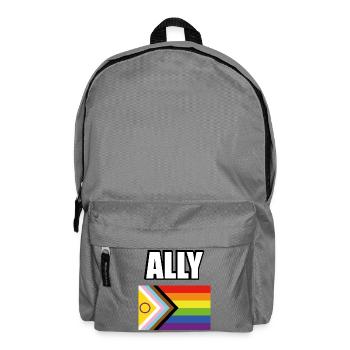 Inclusive Pride Flag Gay Ally - Backpack - elephant grey - Front