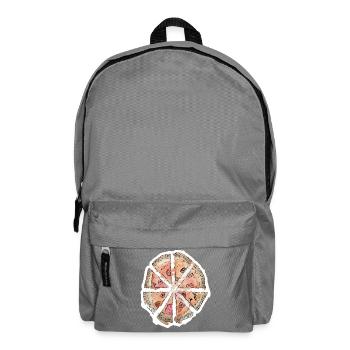Wassergemalte Pizza Segmente - Rucksack - Mittelgrau - Vorne