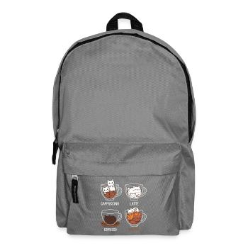 Cattuccino – Kaffeesorten - Rucksack - Mittelgrau - Vorne
