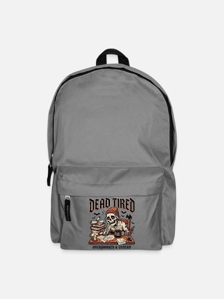 Dead Tired Skull Halloween - Rucksack - Mittelgrau