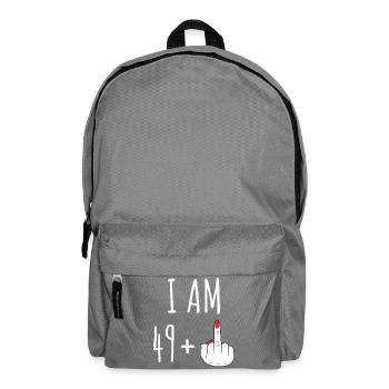 49 Plus 50 Geburtstag Frau Frecher Spruch - Rucksack - Mittelgrau - Vorne