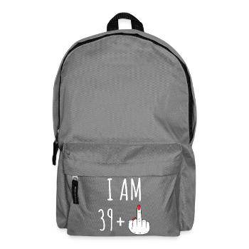 39 Plus 40 Geburtstag Frau Frecher Spruch - Rucksack - Mittelgrau - Vorne