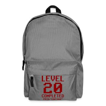 20. Geburtstag Geschenk Pixel - Rucksack - Mittelgrau - Vorne