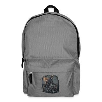 Sensenmann mit Laterne - Rucksack - Mittelgrau - Vorne