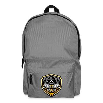 Bienenemblem Schild - Rucksack - Mittelgrau - Vorne