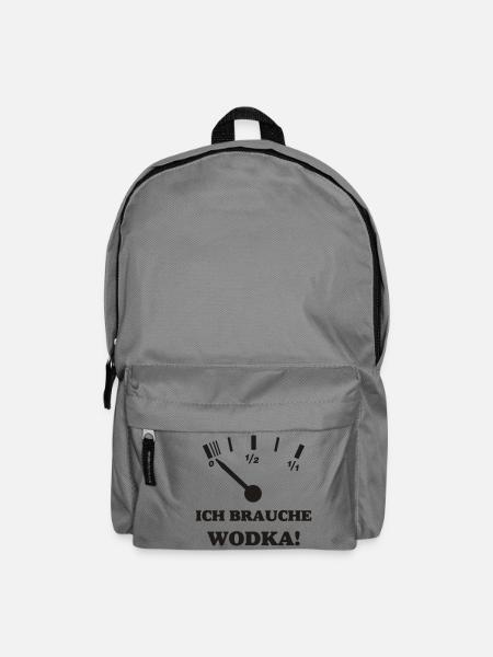 ICH BRAUCHE WODKA - Rucksack - Mittelgrau