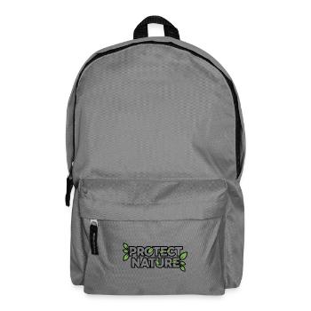 Protection of Nature Leaf Logo - Backpack - elephant grey - Front
