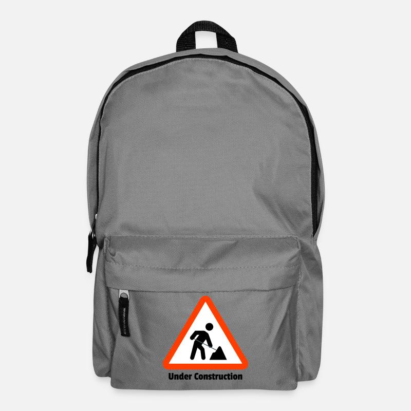 Excavation pit warning sign illustration - Backpack - elephant grey