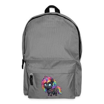Süße Chibi-Zombie-Einhörner - Rucksack - Mittelgrau - Vorne