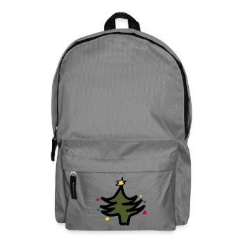 T-shirt de Noël abstrait, motif de Noël - Sac à dos - gris éléphant - Devant