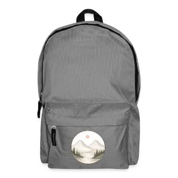 Gebirgslandschaft - Rucksack - Mittelgrau - Vorne
