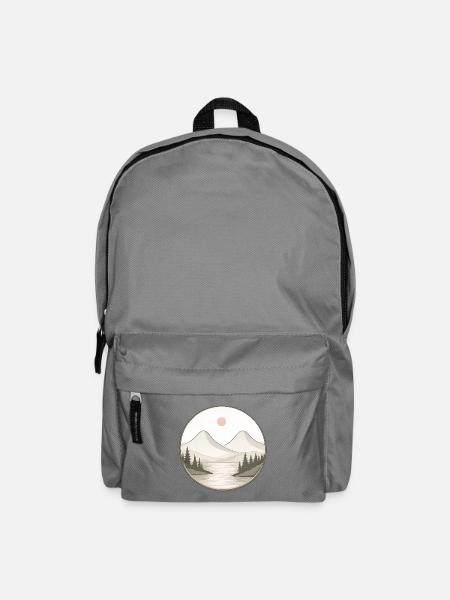 Gebirgslandschaft - Rucksack - Mittelgrau