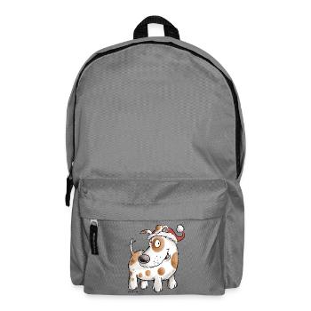 Weihnachtsmann Hund I Weihnachten Nikolaus - Rucksack - Mittelgrau - Vorne