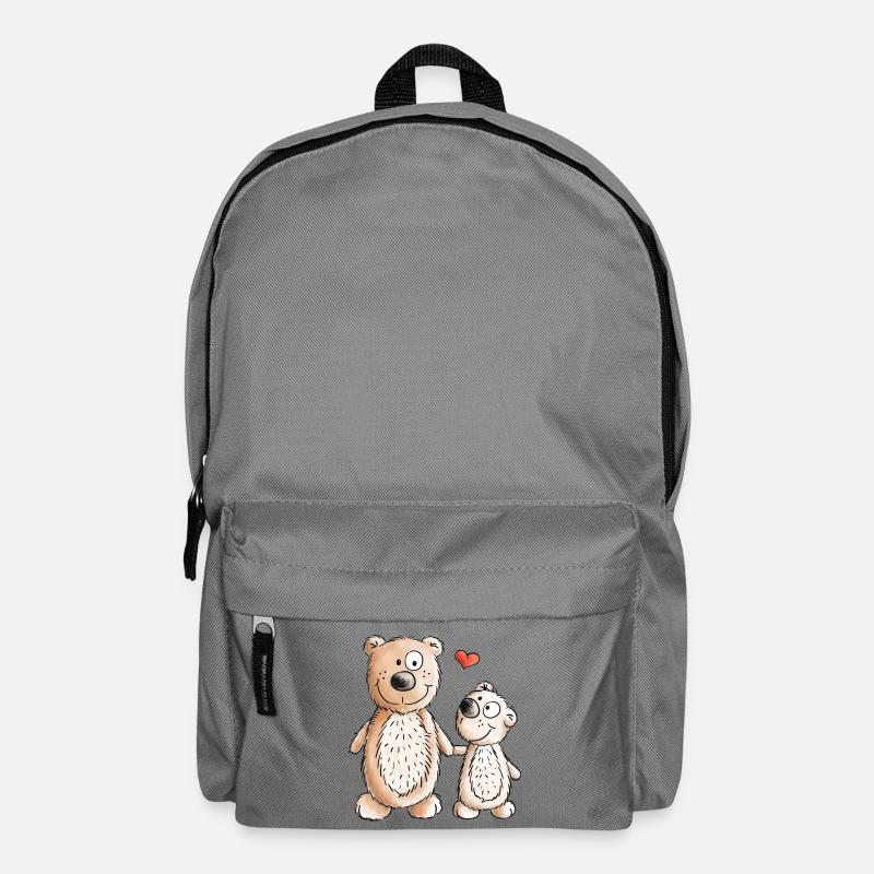 Bären Liebe - Bär - Best Friends - Partner - Comic - Rucksack - Mittelgrau