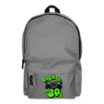 Back to the 80s Boombox Neon - Backpack - elephant grey - Front