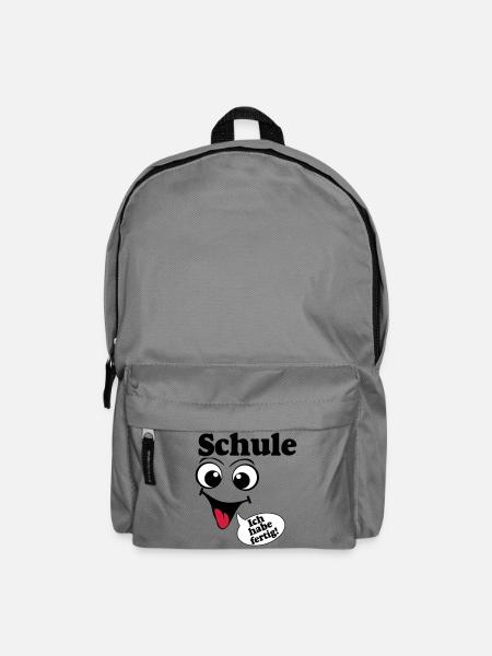 Abschluß , Schule ich habe fertig (25) - Rucksack - Mittelgrau