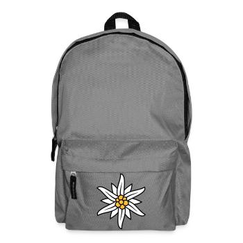 Edelweiss Bergblume Logo - Rucksack - Mittelgrau - Vorne