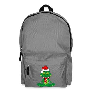 Meditation Frosch Weihnachten - Rucksack - Mittelgrau - Vorne